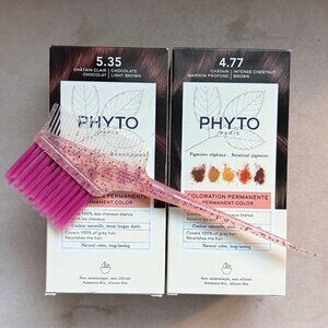 Phyto hair dyes with brush